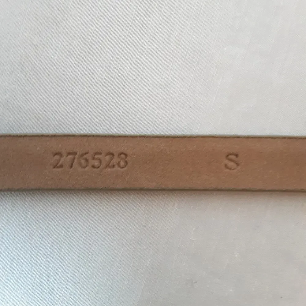 💎Ann Taylor Natural Tan Reptile Print Skinny Belt Size Small Medium